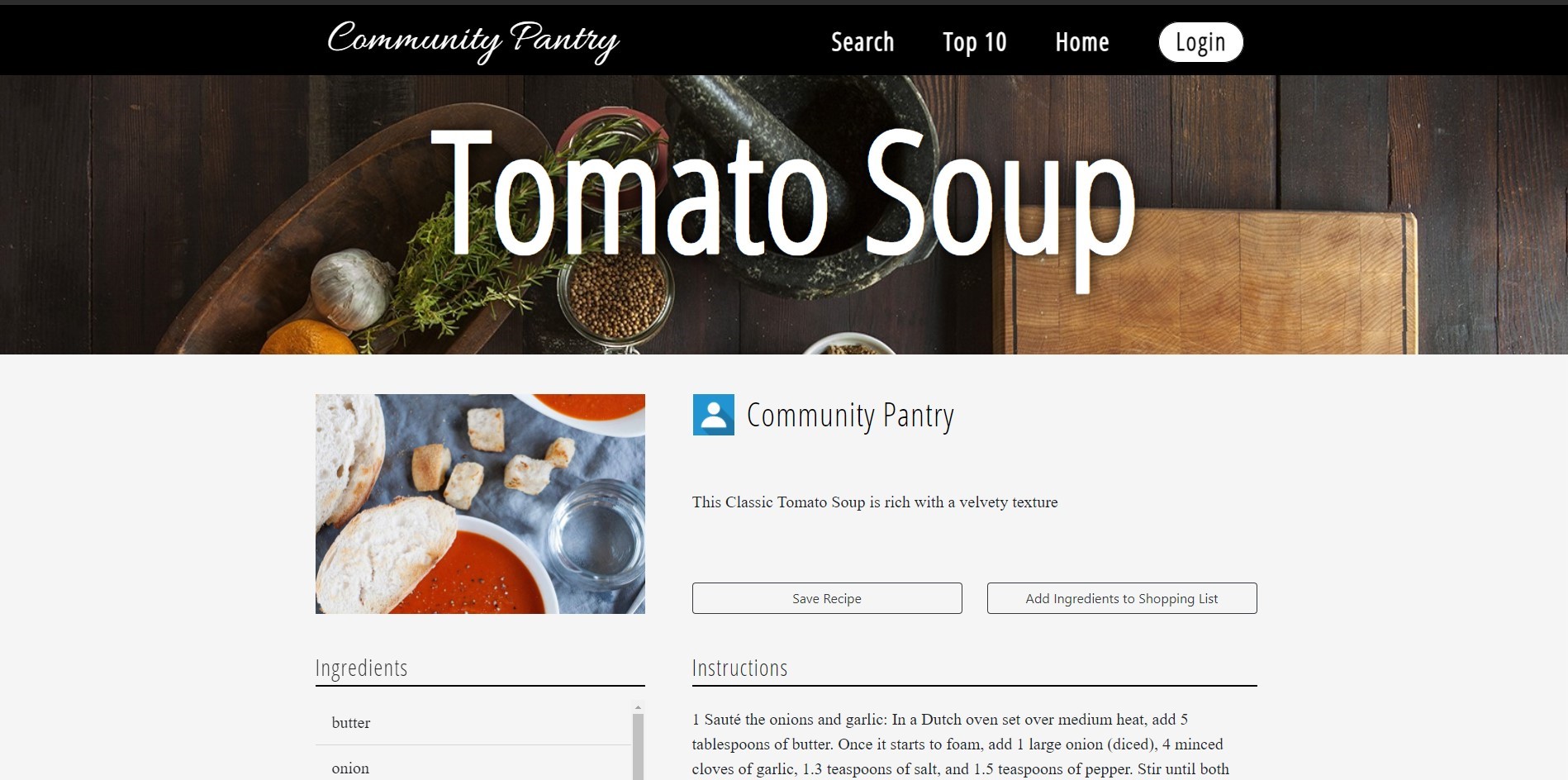 Community Pantry Recipe